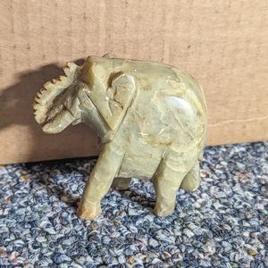 SOLD Carved Stone Elephant Figure